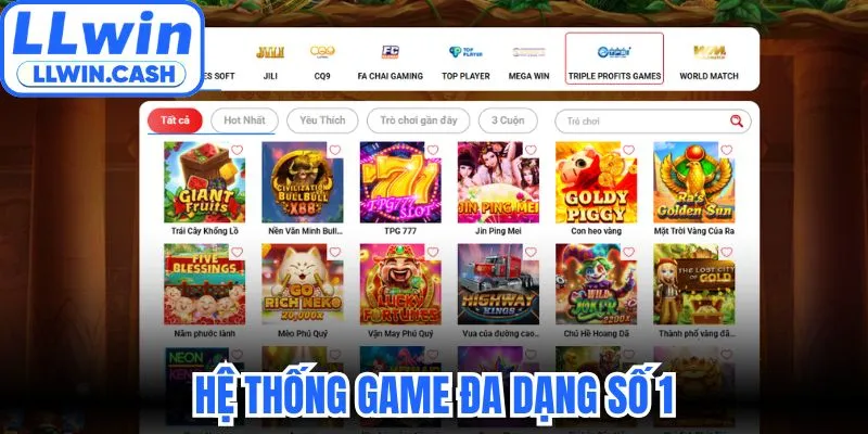 Hệ thống game đa dạng số 1